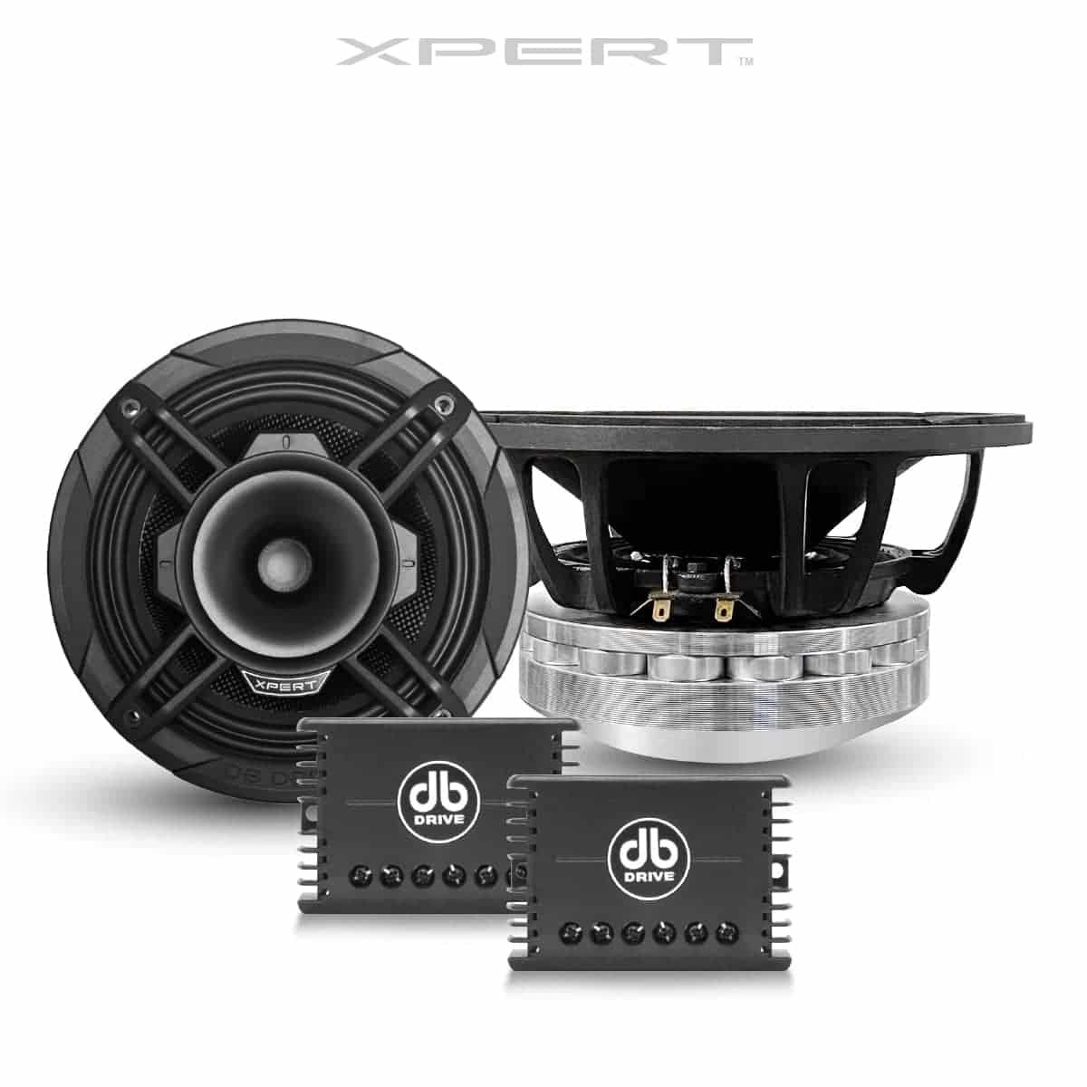 DB DRIVE EUPHORIA XPERT - DB DRIVE XPERT SPEAKERS EX8NCD-CFXL 8″ 2-WAY CARBON FIBER LOUDSPEAKER WITH BACKLOADED COMPRESSION DRIVER