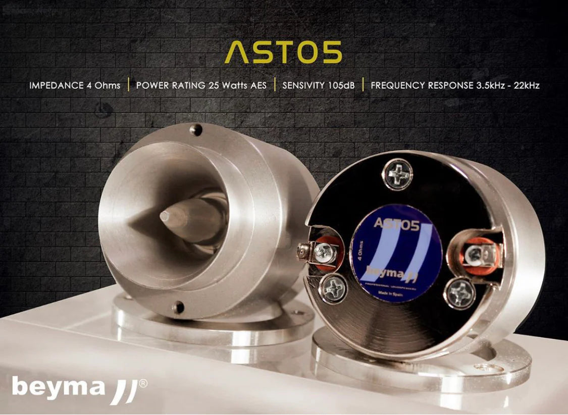 BEYMA - TWEETER - AST05 - 1.5" 200 WATT 4 OHM COMPETITION SERIES BULLET TWEETERS - PAIR