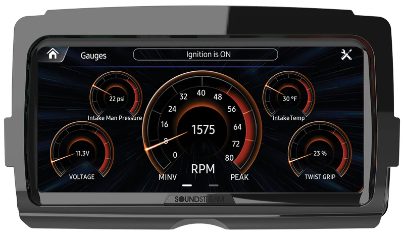 SOUNDSTREAM V2 HARLEY RADIO FOR TOURING MOTORCYCLES. (FITS ALL HARLEY BATWING AND ROAD GLIDE MODELS - 2014-2023)